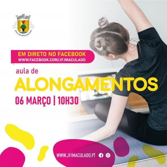 Aula de Alongamentos – Em direto no facebook
